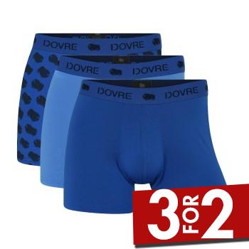 Dovre 3P Recycled Polyester Boxers Blå/Blå polyester Large Herre