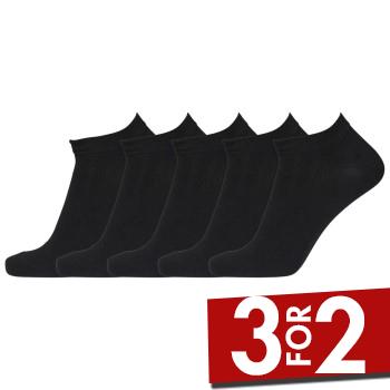 Dovre Strømper 5P Sneaker Footie Sort Str 40/45 Herre