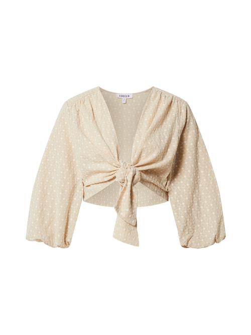 EDITED Bluse 'Tia'  lysebeige / hvid