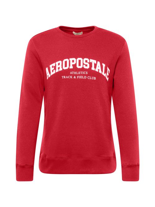 AÉROPOSTALE Sweatshirt 'TRACK & FIELD'  rød / hvid