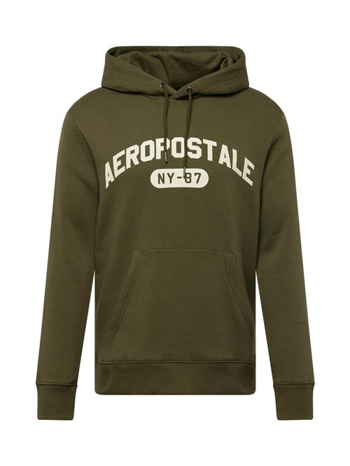 Se AÉROPOSTALE Sweatshirt  khaki / hvid ved About You