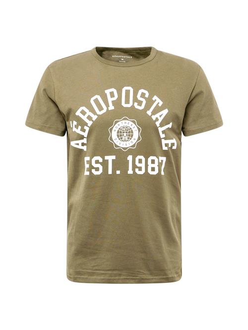 AÉROPOSTALE Bluser & t-shirts  khaki / hvid