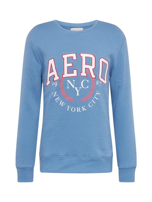 AÉROPOSTALE Sweatshirt 'NYC 1987'  petroleum / lys rød / hvid