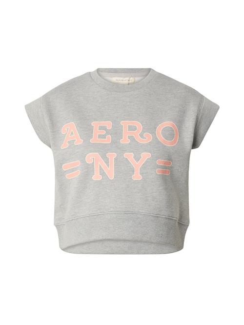 AÉROPOSTALE Shirts 'AERO NY'  grå-meleret / lys pink