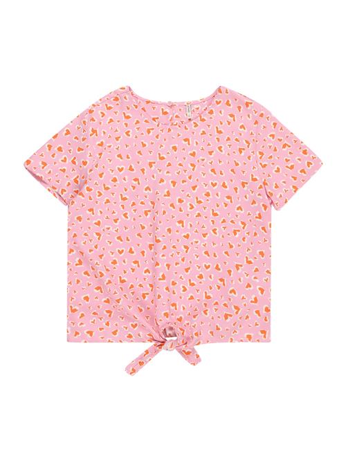 KIDS ONLY Bluser & t-shirts 'PALMA'  orange / lys pink / hvid