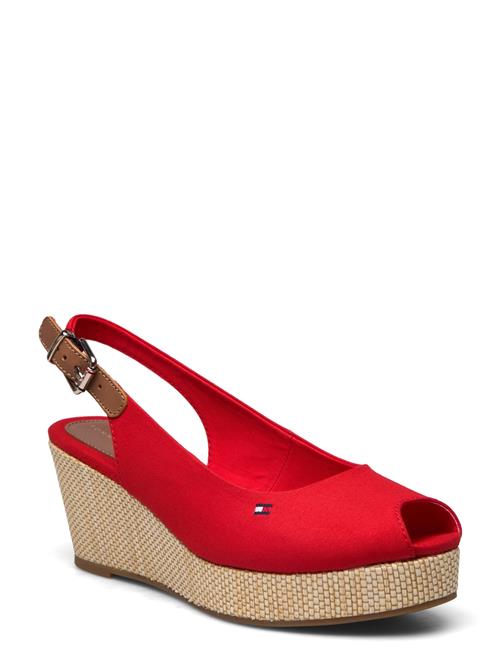 Tommy Hilfiger Iconic Elba Sling Back Wedge Tommy Hilfiger Red