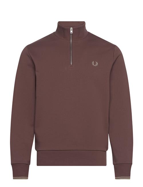 Fred Perry Half Zip Sweatshirt Fred Perry Brown