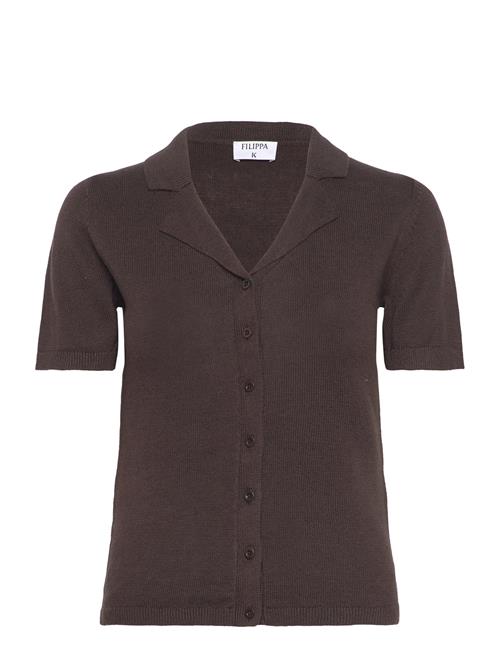 Filippa K Cotton Linen Knit Top Filippa K Brown