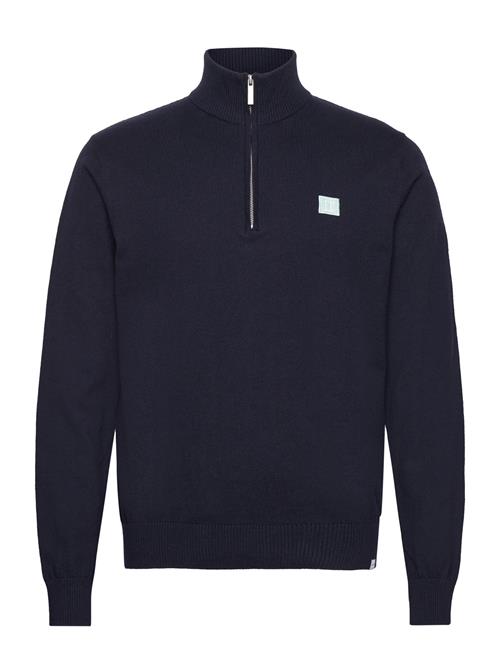 Les Deux Elias Patch Cashton Half-Zip Knit Les Deux Navy