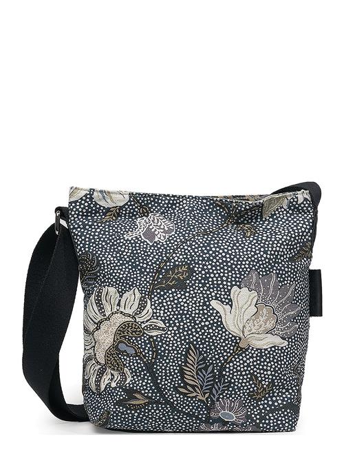 Ceannis Small Shoulder Bag Denim Blue Flower Linen Ceannis Blue