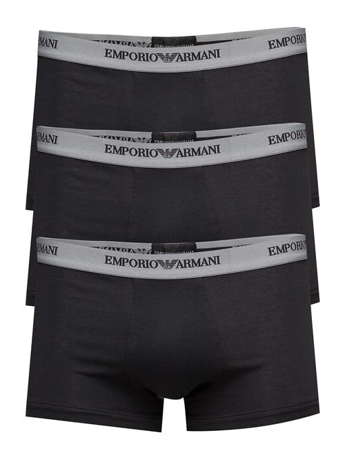 Emporio Armani Mens Knit 3-Pack Trunks Emporio Armani Black