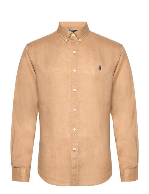 Se Polo Ralph Lauren Slim Fit Linen Shirt Polo Ralph Lauren Beige ved Booztlet