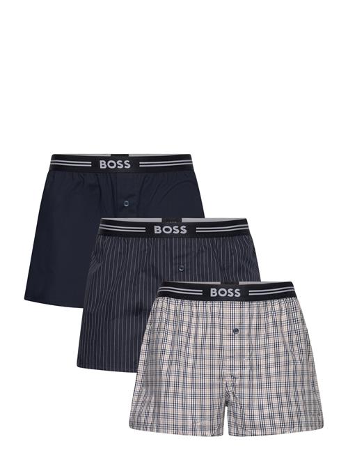 BOSS 3P Woven Boxer BOSS Navy