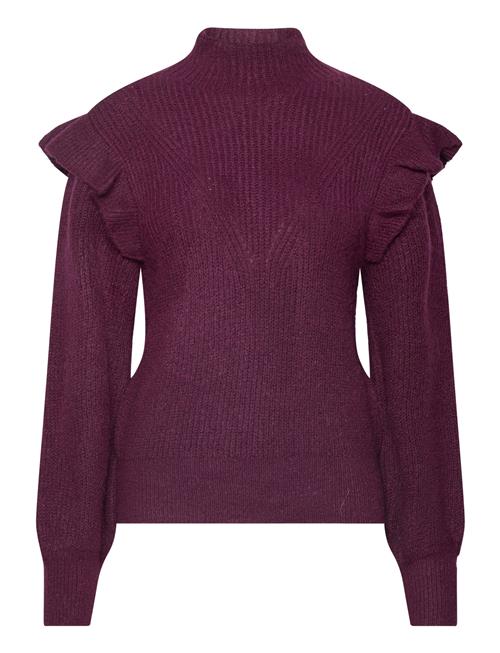 Vila Vibooba Frill Pullover /B Vila Burgundy