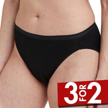 Decoy Trusser 5P Tai Briefs Sort økologisk bomuld Small Dame