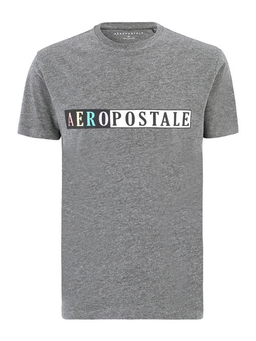 AÉROPOSTALE Bluser & t-shirts 'RAINBOW'  turkis / mørkegrå / sort / hvid