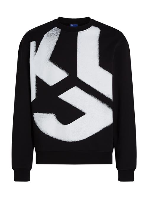 KARL LAGERFELD JEANS Sweatshirt  sort / hvid