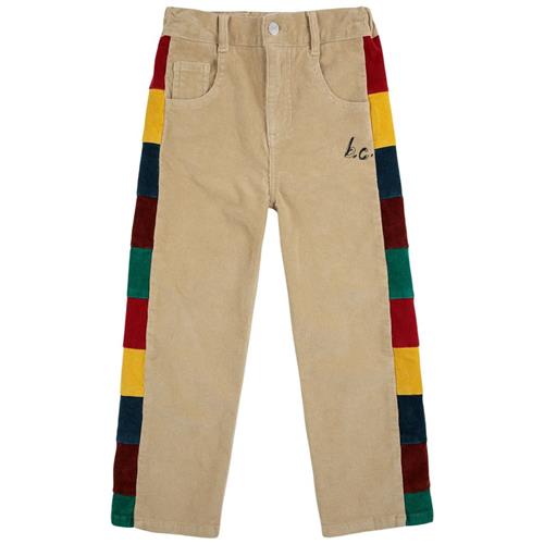 Bobo Choses BC color block corduroy pants MULTICOLOR BC fløjlsbukser Multicolor Beige | Beige | 6-7 years