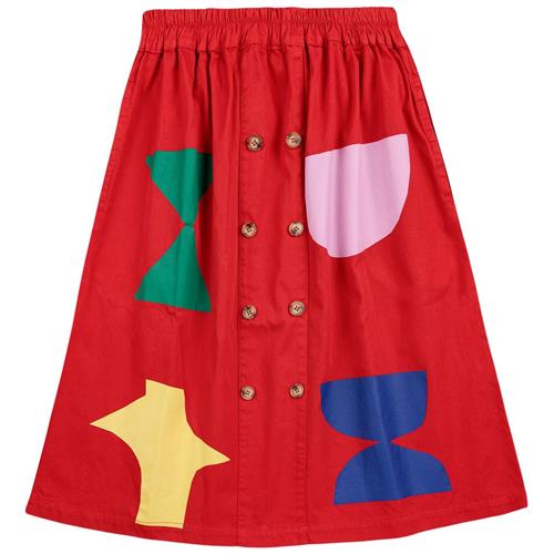 Bobo Choses Game figures woven skirt RED Game Nederdel Kort Red | Rød | 10-11 years