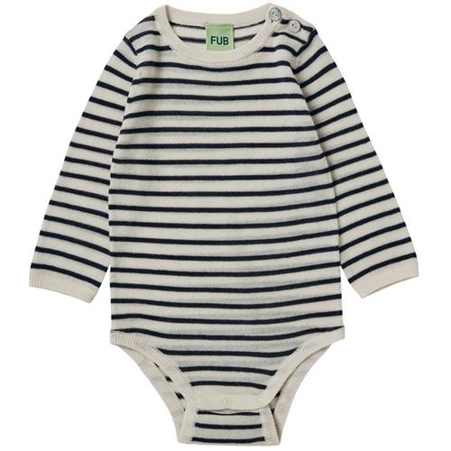 FUB Stribet Baby Body Ecru/Dark Navy |  | 68 cm