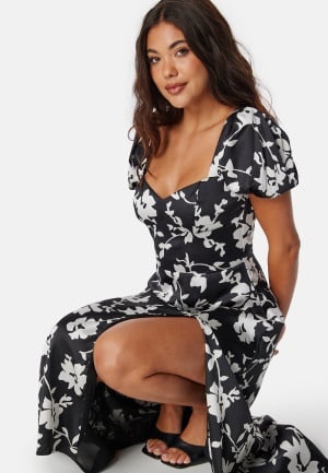 Bardot Gillian Midi Dress 194006 Blk Floral 34(UK6)