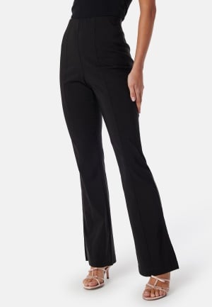 Se ONLY Onlfiona Flared Slit Pant Black XL ved Bubbleroom