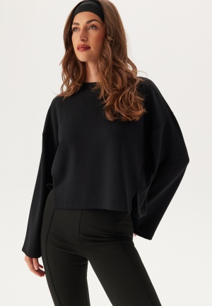 Se VILA Vireflecti Crew Neck L/S SWEAT Black Beauty L ved Bubbleroom