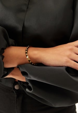 BY JOLIMA Fiona Dot Bangle Gold Gold Onesize