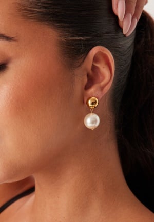 BY JOLIMA Jolie Pearl Earring, Gold Gold Onesize