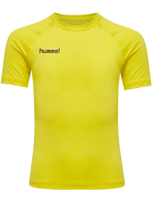 Hummel Funktionsskjorte  citron / mørkegrå / hvid