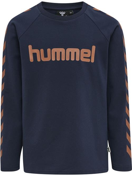 Hummel Funktionsskjorte  mørkeblå / lysebrun