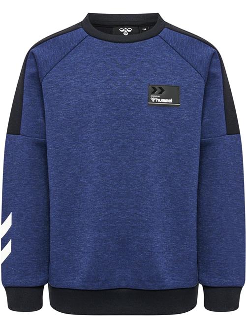 Hummel Sweatshirt 'Beam'  blå-meleret / sort / hvid