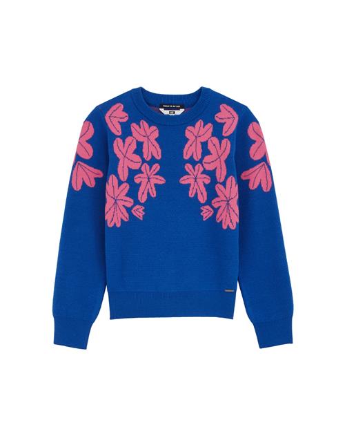 WE Fashion Pullover  koboltblåt / lys pink