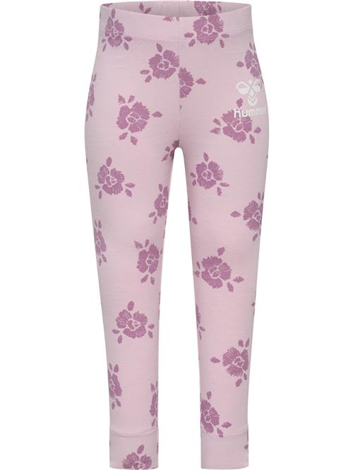 Hummel Leggings 'Bloomy'  lilla / lyserød / hvid