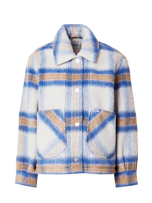 Se Lee Overgangsjakke 'CROPPED WOOL JACKET'  camel / elfenben / blå ved About You
