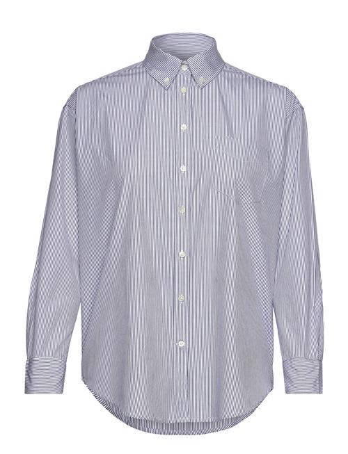 GANT D1. Relaxed Luxury Poplin Stripe GANT Blue