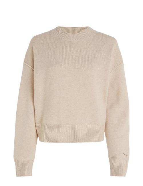 Calvin Klein Cashmere Blend Crewneck Sweater Calvin Klein Beige