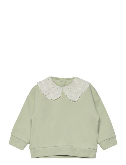 Lindex Sweatshirt Collar Embroidery A Lindex Green