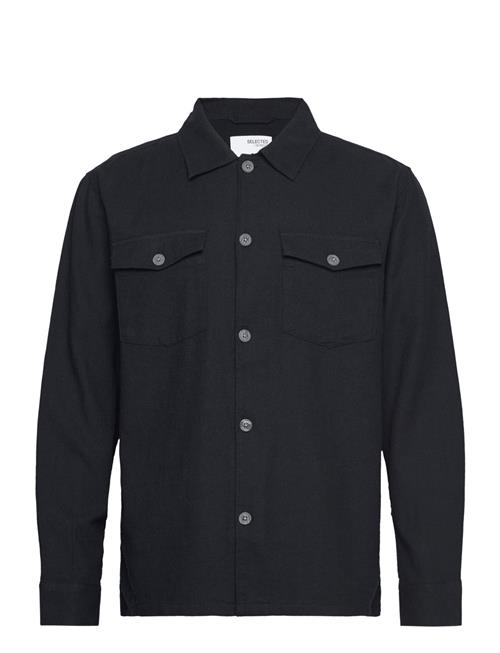 Selected Homme Slhbrody-Linen Overshirt Ls Selected Homme Black