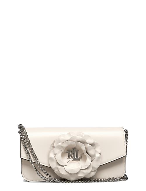 Lauren Ralph Lauren Flower-Trim Leather Sawyer Medium Bag Lauren Ralph Lauren Cream