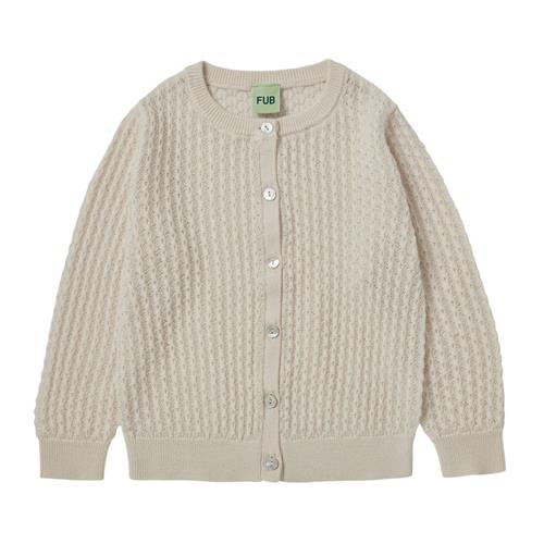 FUB Pointelle cardigan Ecru |  | 90 cm