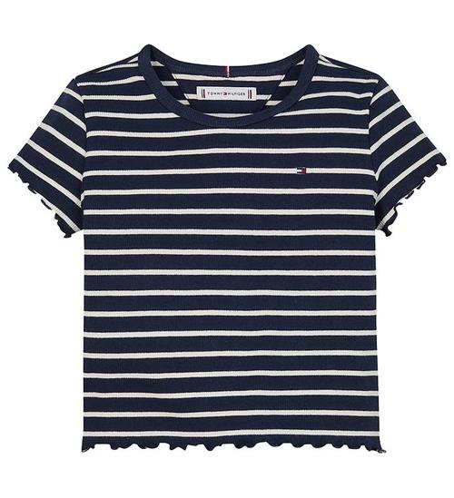 Tommy Hilfiger T-shirt - Rib - Blue Base White Stripe