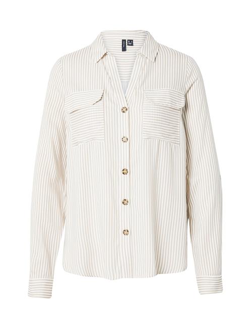 VERO MODA Bluse 'VMBumpy'  beige / mørkebeige