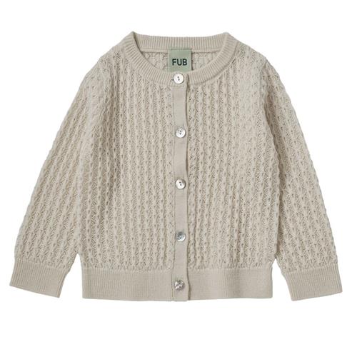 FUB Baby Pointelle Cardigan Ecru |  | 68 cm