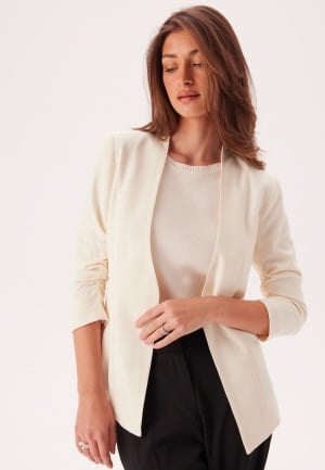 Se VILA Her 3/4 New Blazer Birch XXL ved Bubbleroom