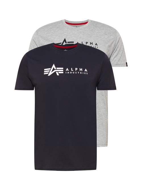 ALPHA INDUSTRIES Bluser & t-shirts  navy / grå-meleret / sort / hvid