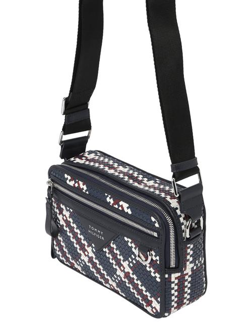 TOMMY HILFIGER Skuldertaske  navy / burgunder / hvid