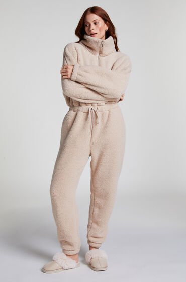 Hunkemöller Onesie-jumpsuit fleece Beige