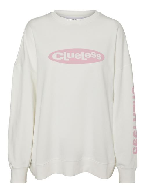 SOMETHINGNEW Sweatshirt 'PROJECT NOSTALGIA'  pink / hvid