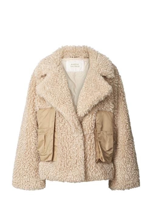 Rabens Saloner Teda - Curly Fur Short Jacket Rabens Sal R Beige